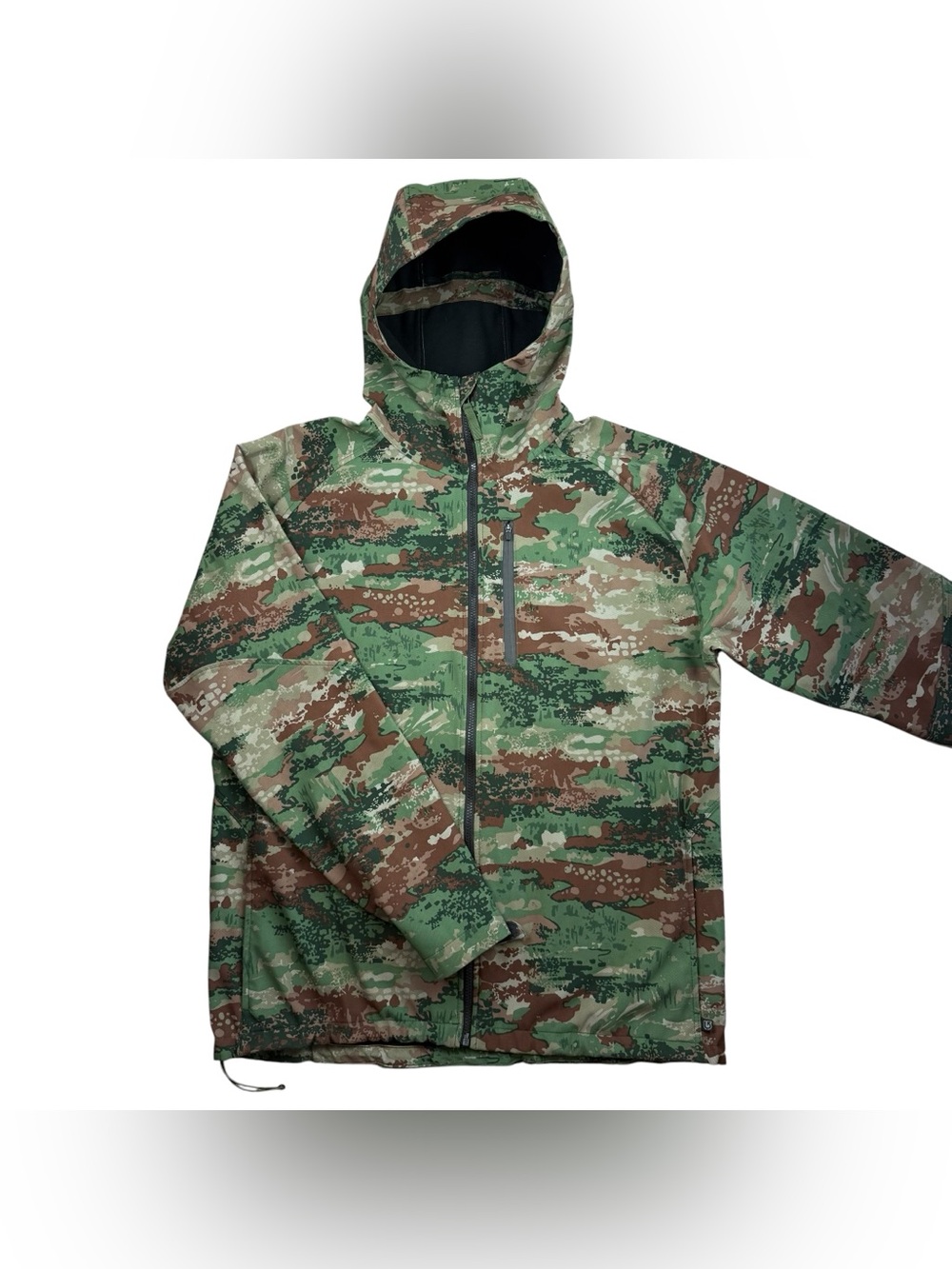 Burton Camo Softshell Hooded Full Zip Gorpcore Outdoor Men's DWR Coat Jacket XL